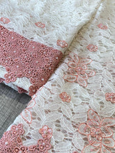 White and peach