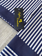 Navy blue Striped abaya