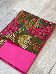 Hot pink and brown