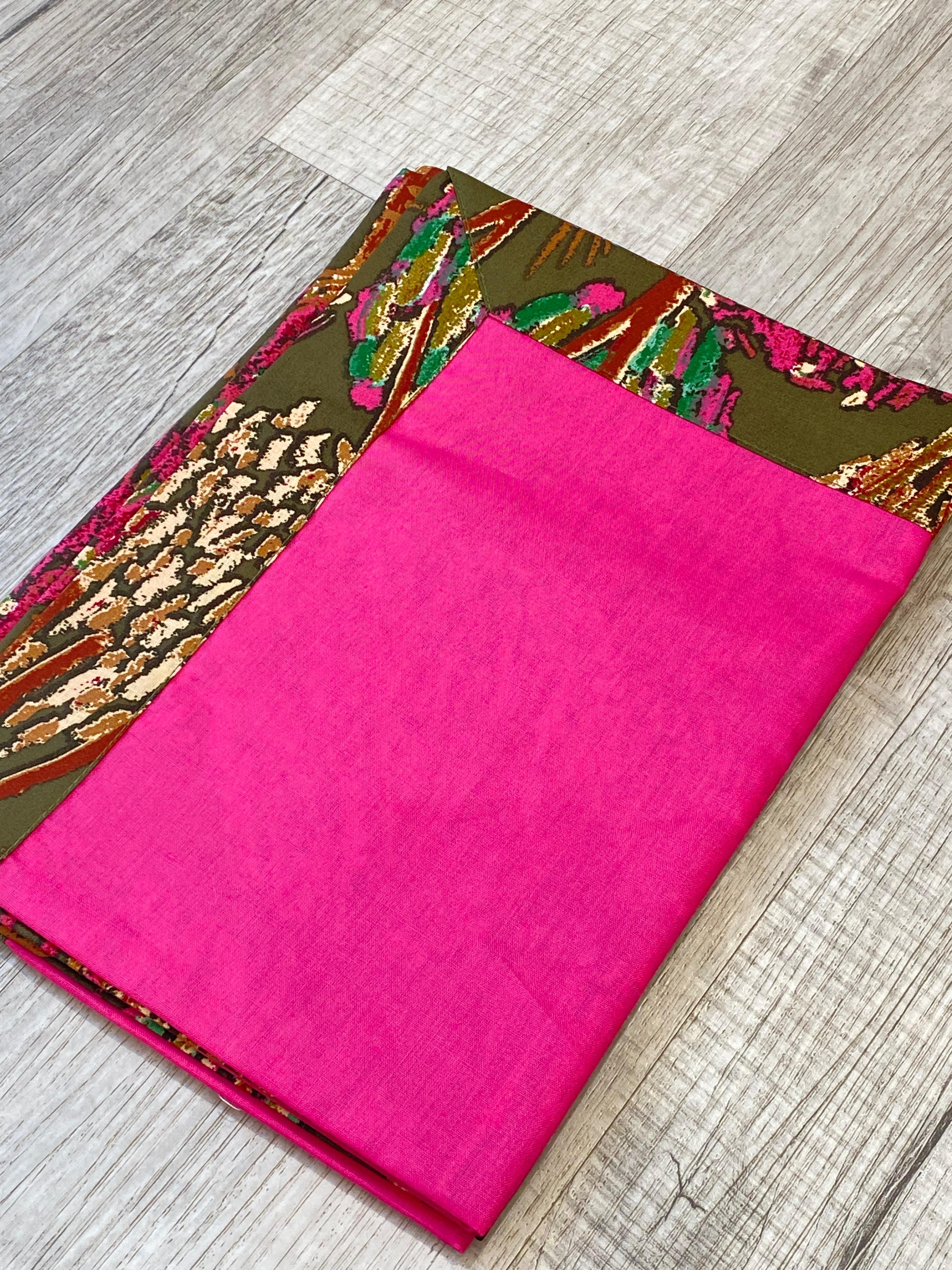 Hot pink and brown