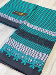 Teal checkered