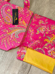 Pink and mango yellow