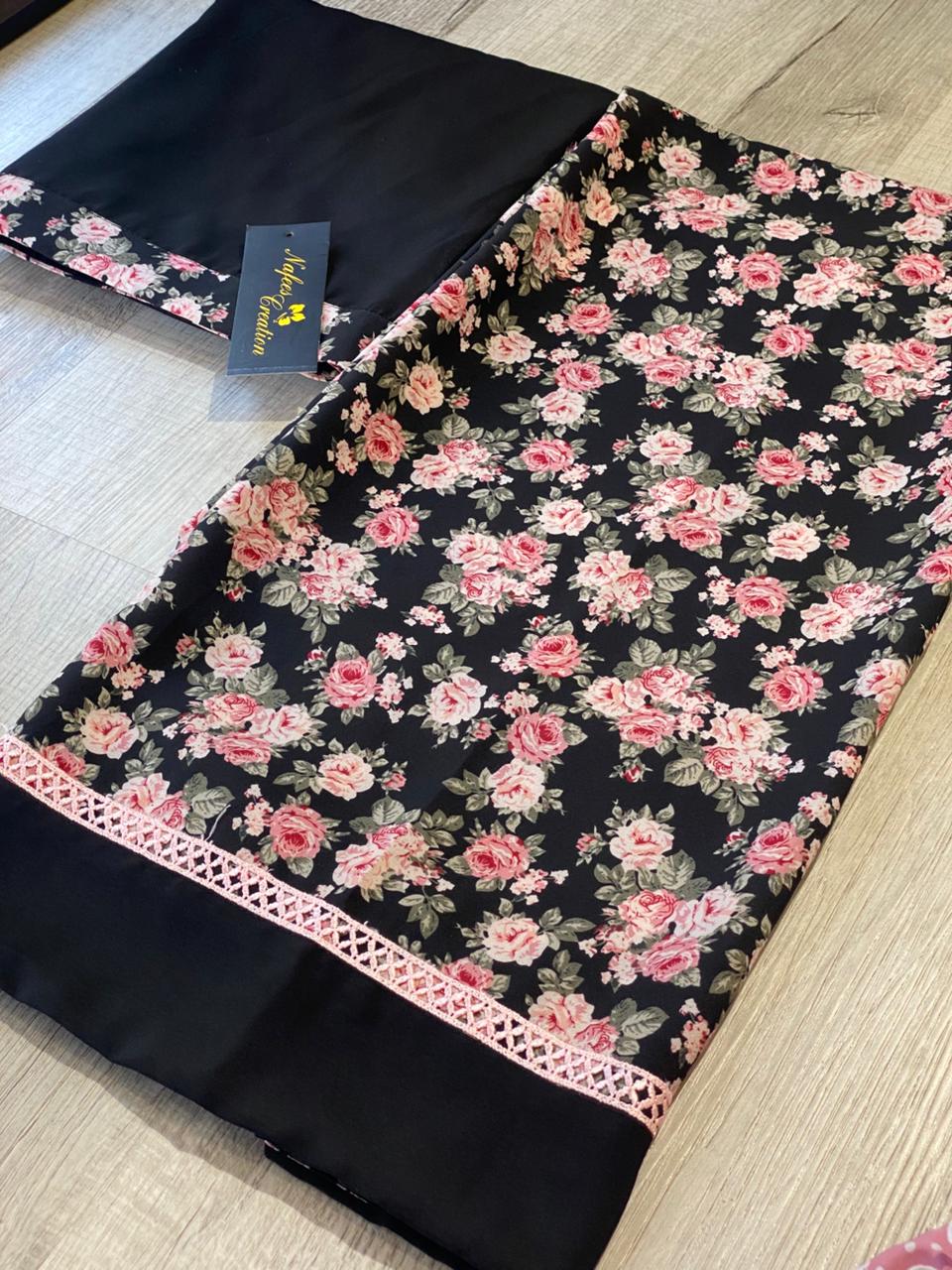 Black and floral